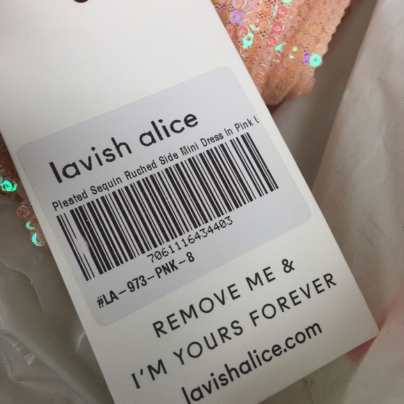 Lavish Alice Ruched Sequined mini Dress new w/tags - Picture 6 of 6